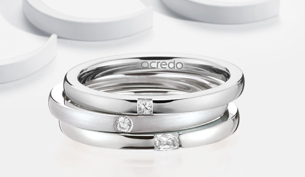 Elegantne kollektsioon sõrmuseid, virnsõrmuseid | acredo